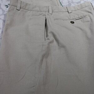 LL Bean Men Jeans SZ Stright Leg Flat 32X32 Khaki Straight Leg Flat Casual